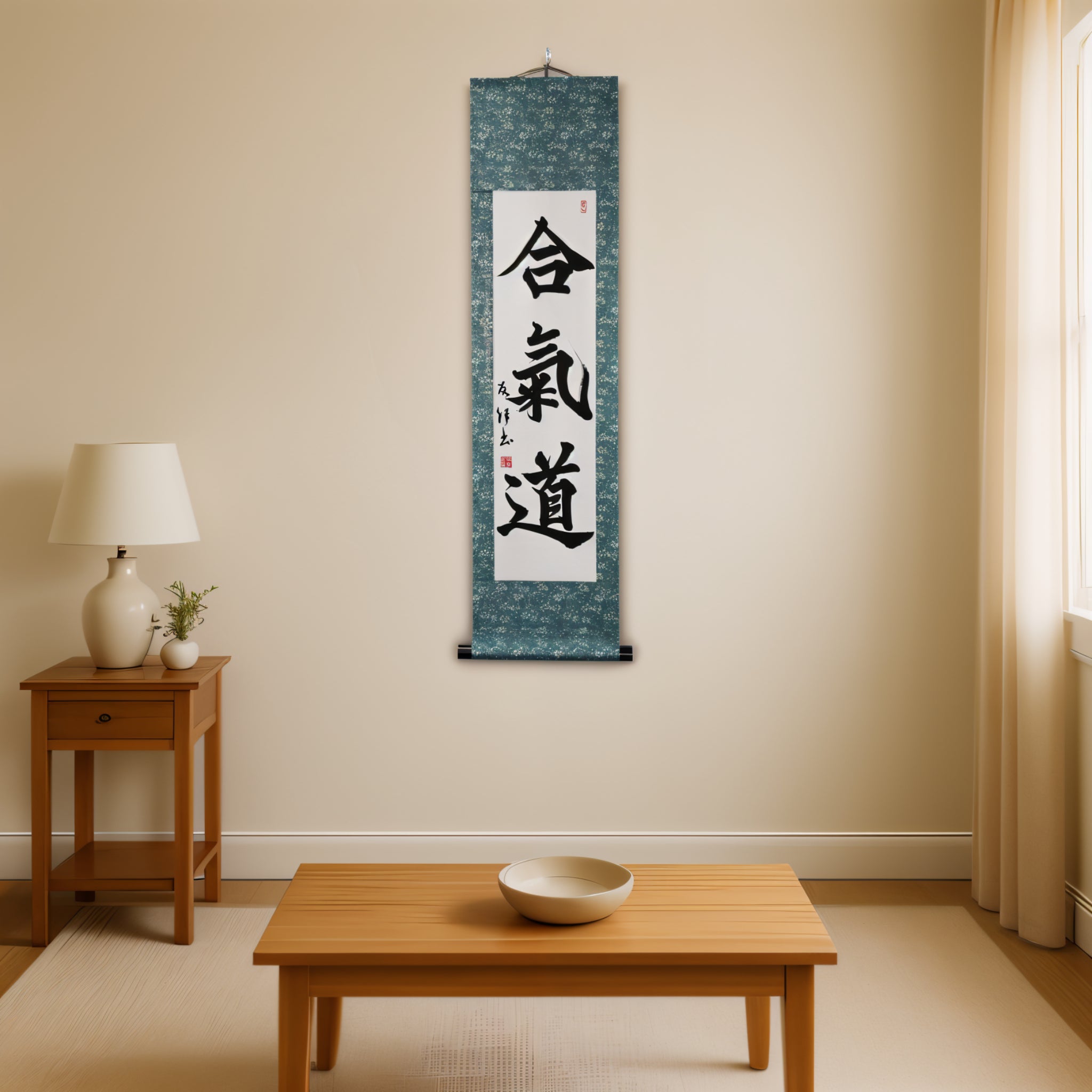 Tenka Fubu Hanging Scroll - Calligraphie japonaise fabriquée à la main
