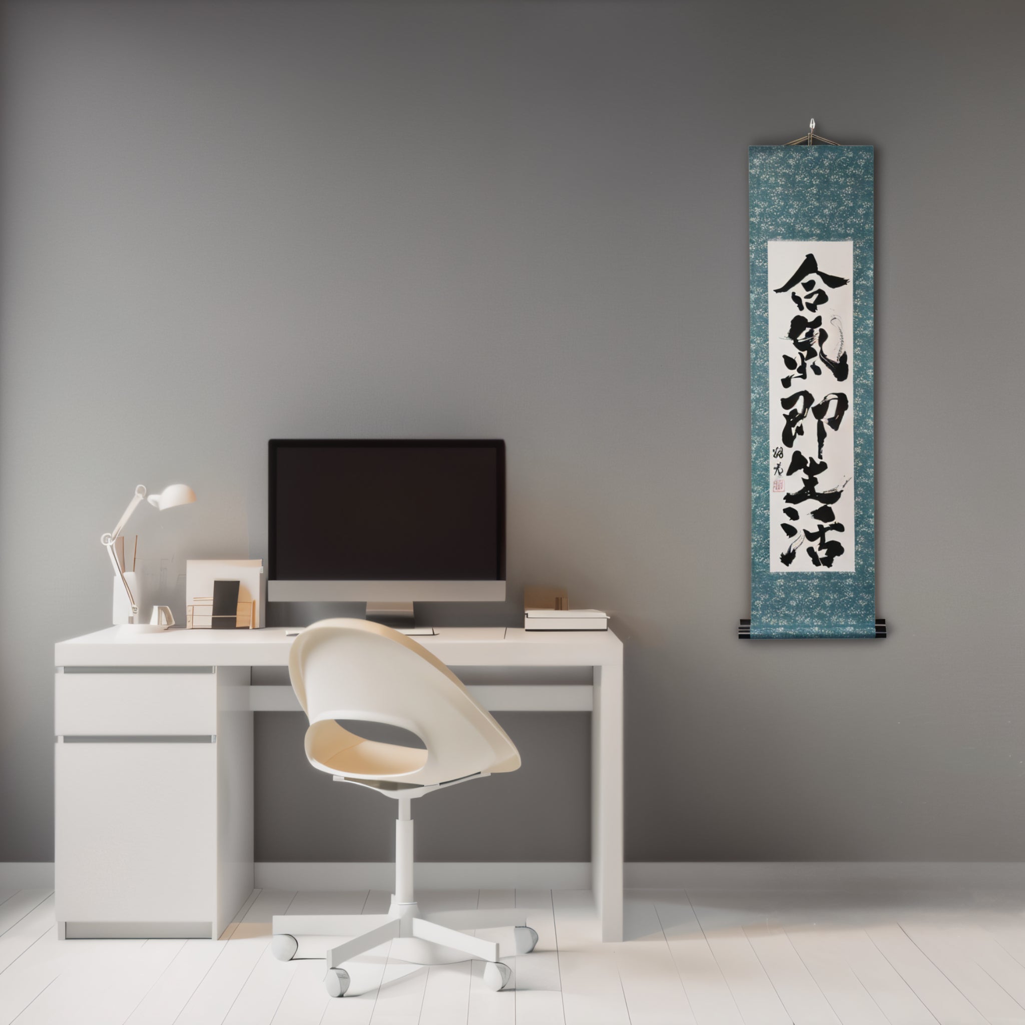 Tenka Fubu Hanging Scroll - Calligraphie japonaise fabriquée à la main