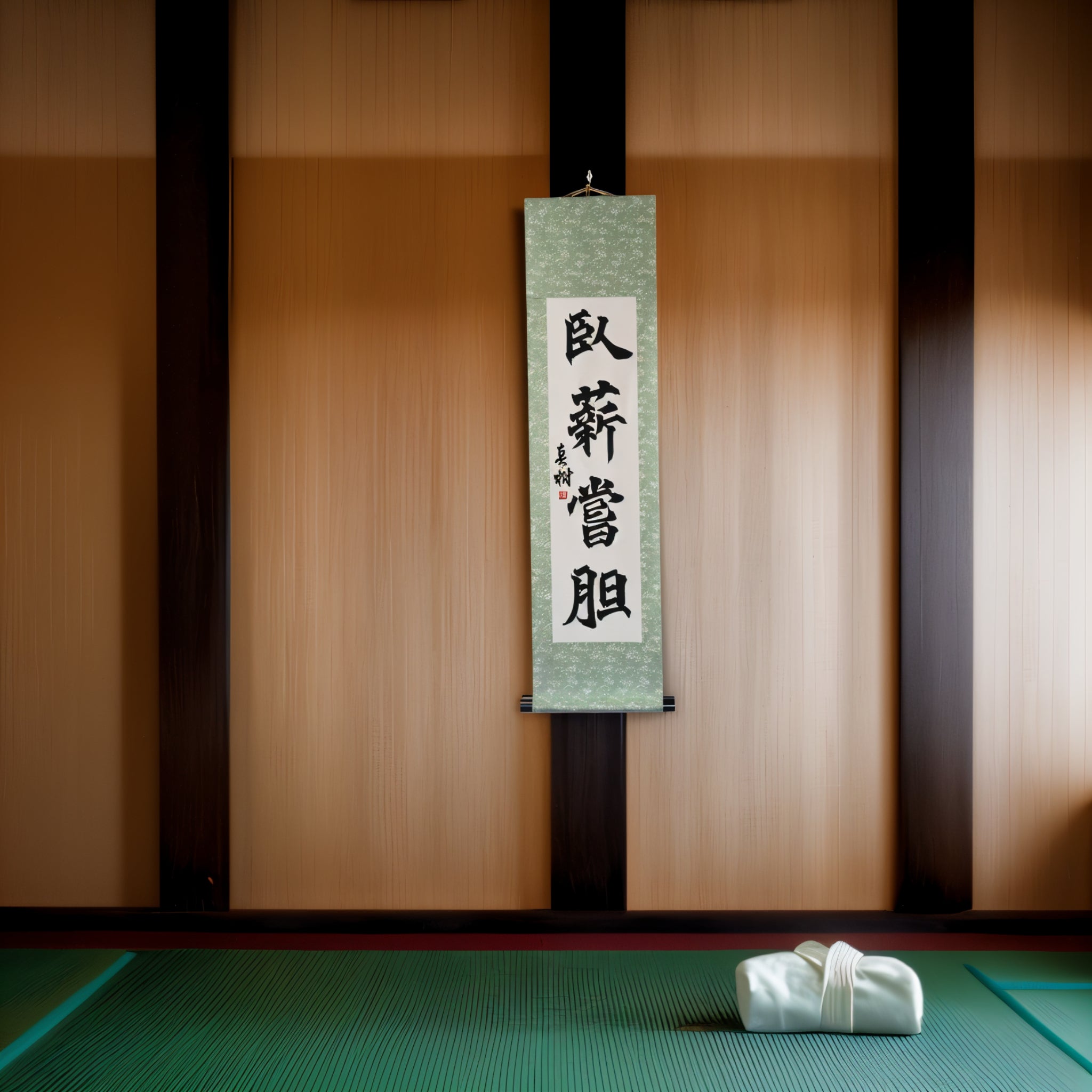Tenka Fubu Hanging Scroll - Calligraphie japonaise fabriquée à la main