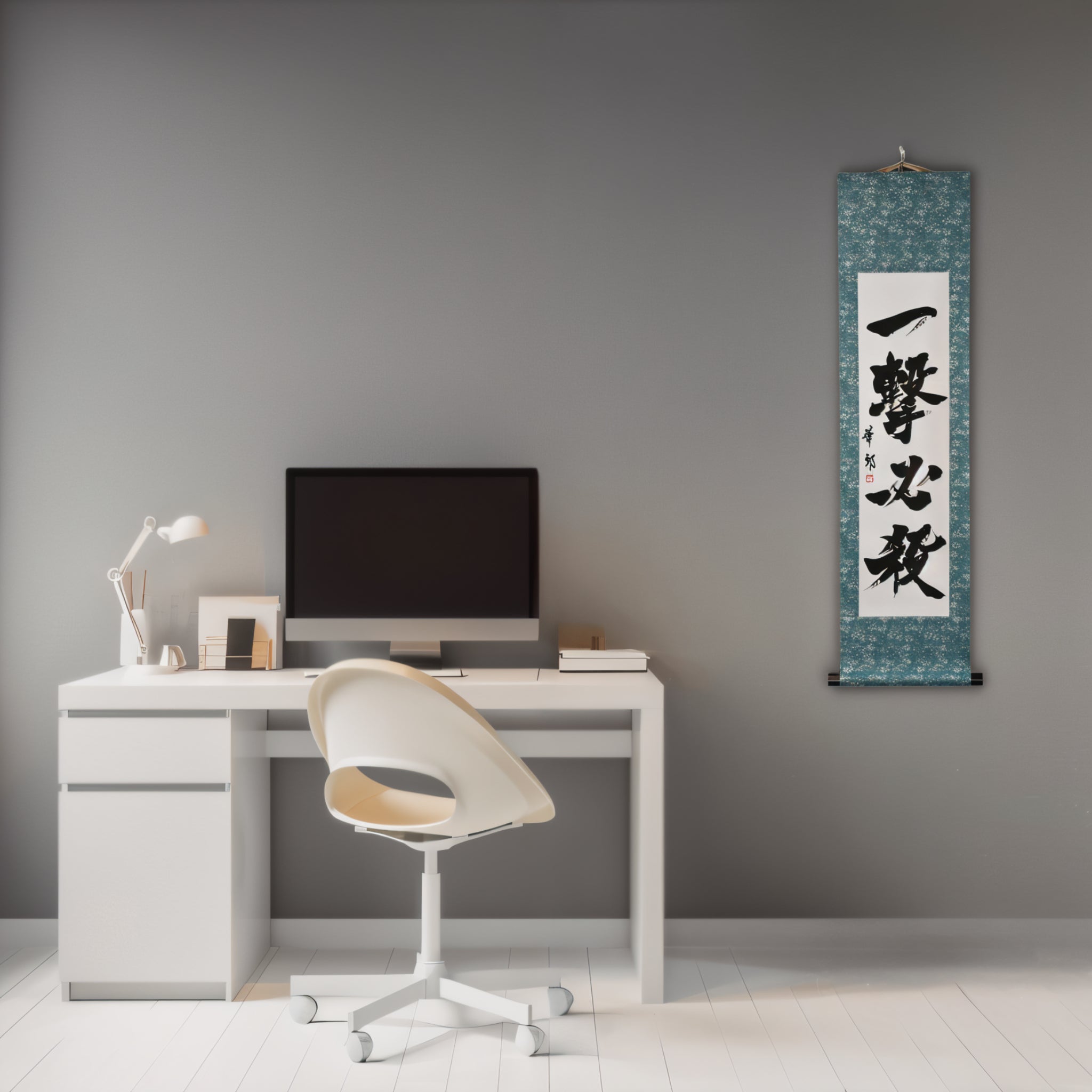 Tenka Fubu Hanging Scroll - Calligraphie japonaise fabriquée à la main