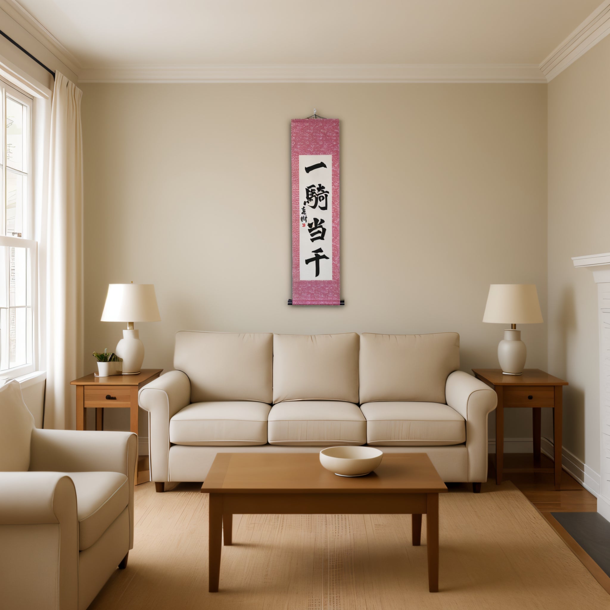 Tenka Fubu Hanging Scroll - Calligraphie japonaise fabriquée à la main