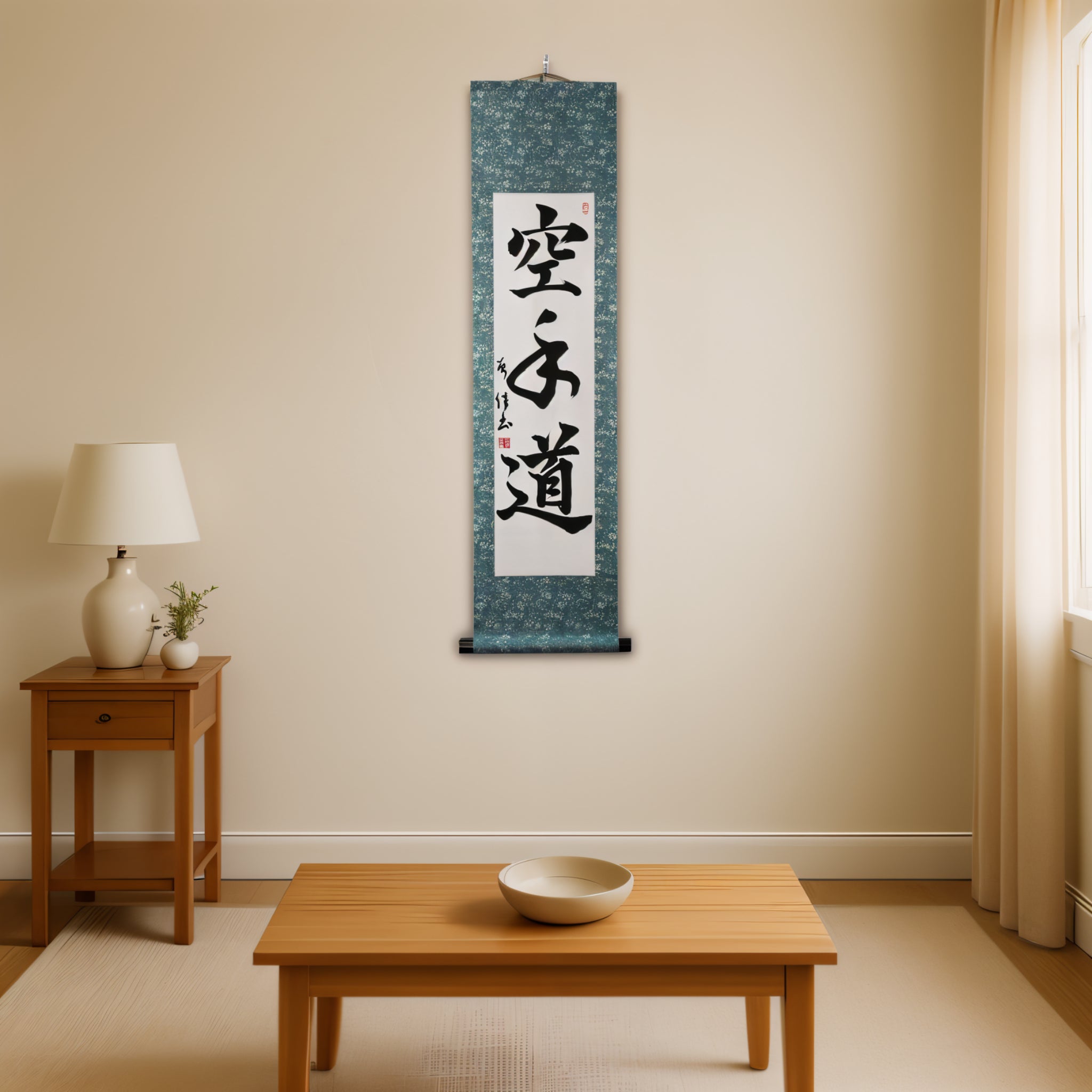 Tenka Fubu Hanging Scroll - Calligraphie japonaise fabriquée à la main