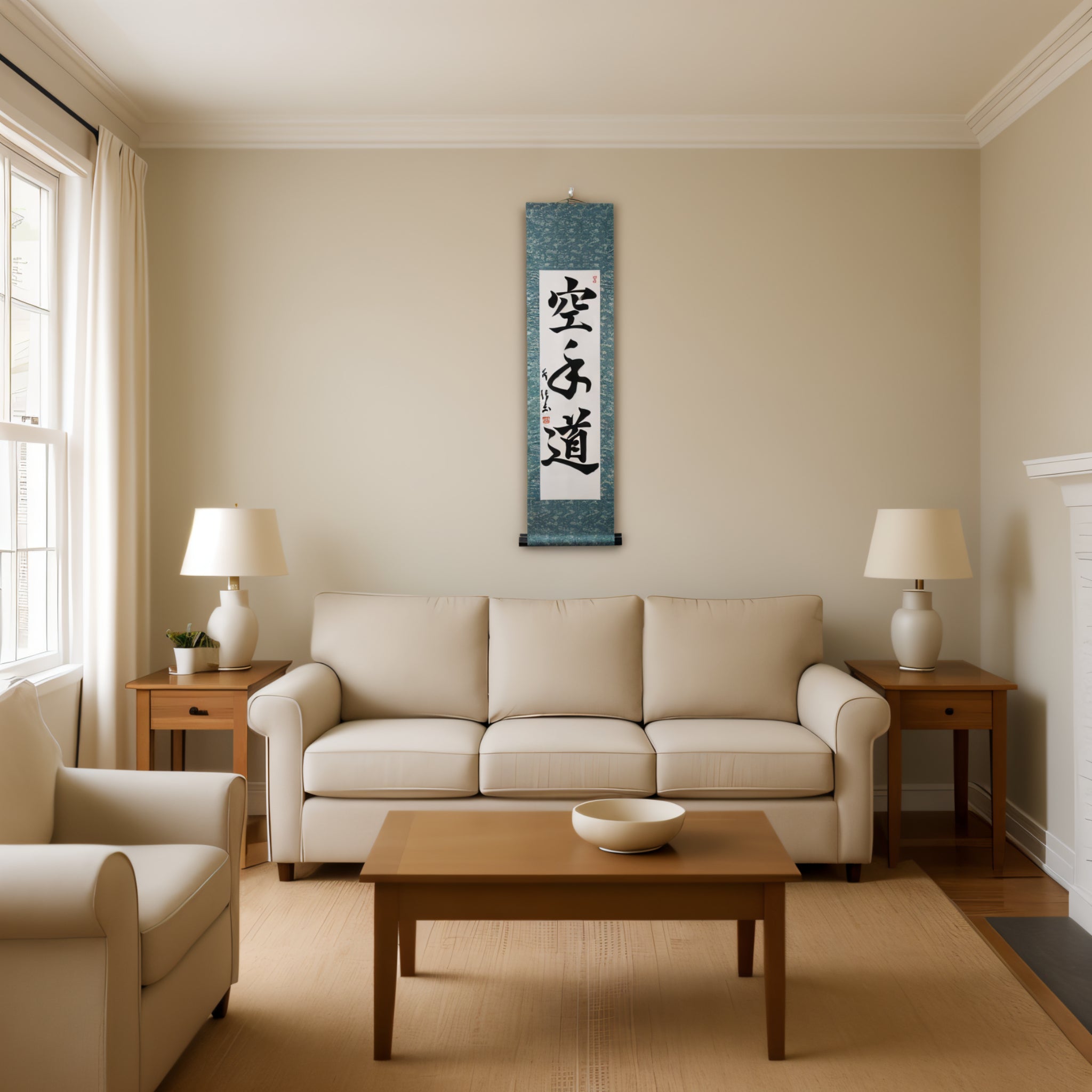 Tenka Fubu Hanging Scroll - Calligraphie japonaise fabriquée à la main