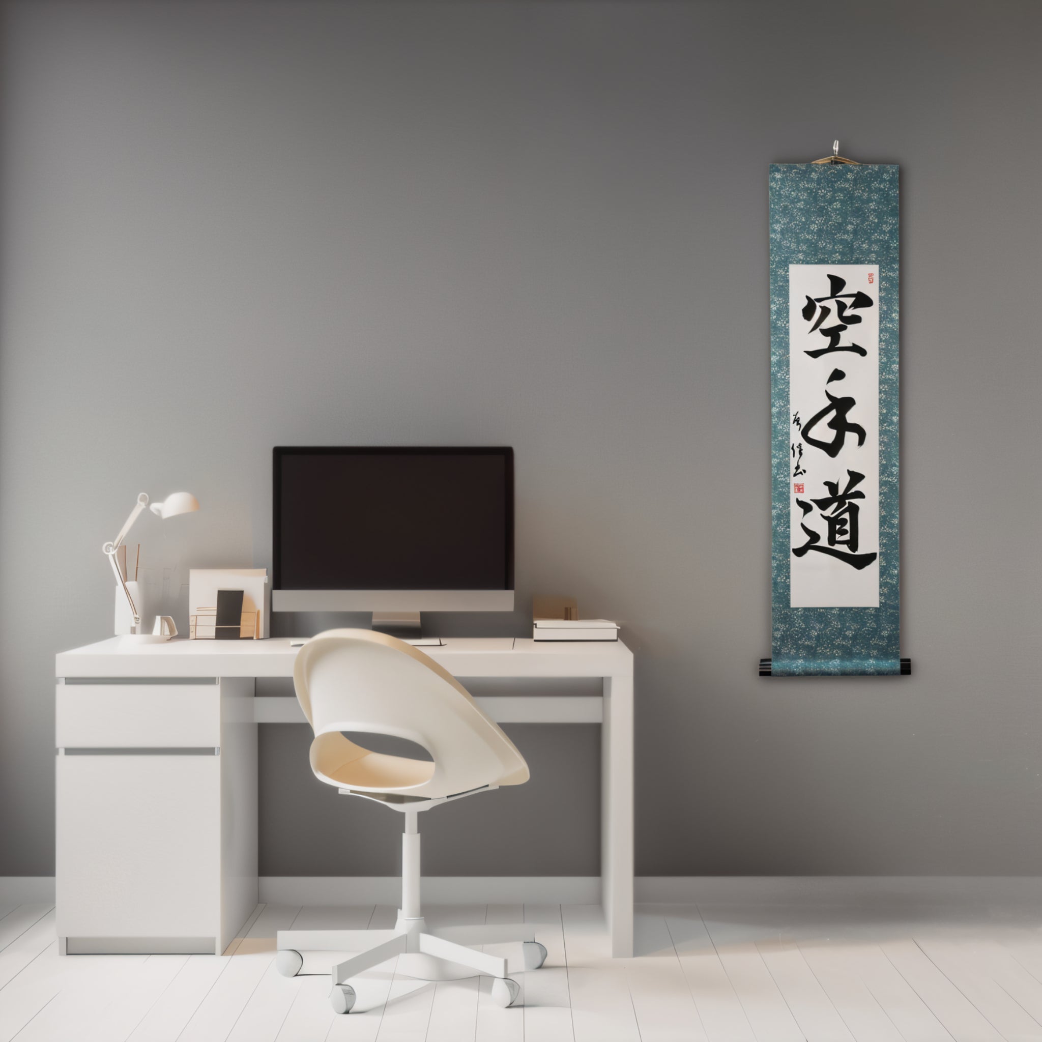Tenka Fubu Hanging Scroll - Calligraphie japonaise fabriquée à la main