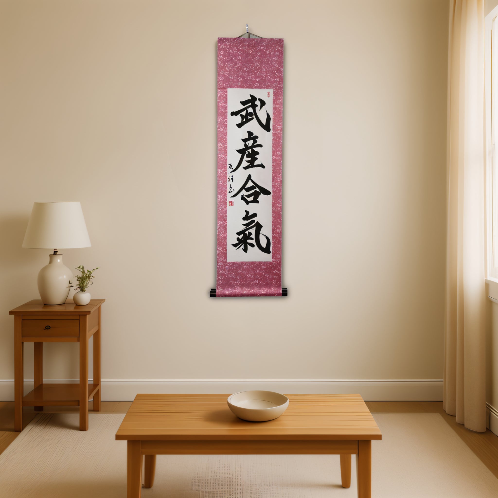 Tenka Fubu Hanging Scroll - Calligraphie japonaise fabriquée à la main