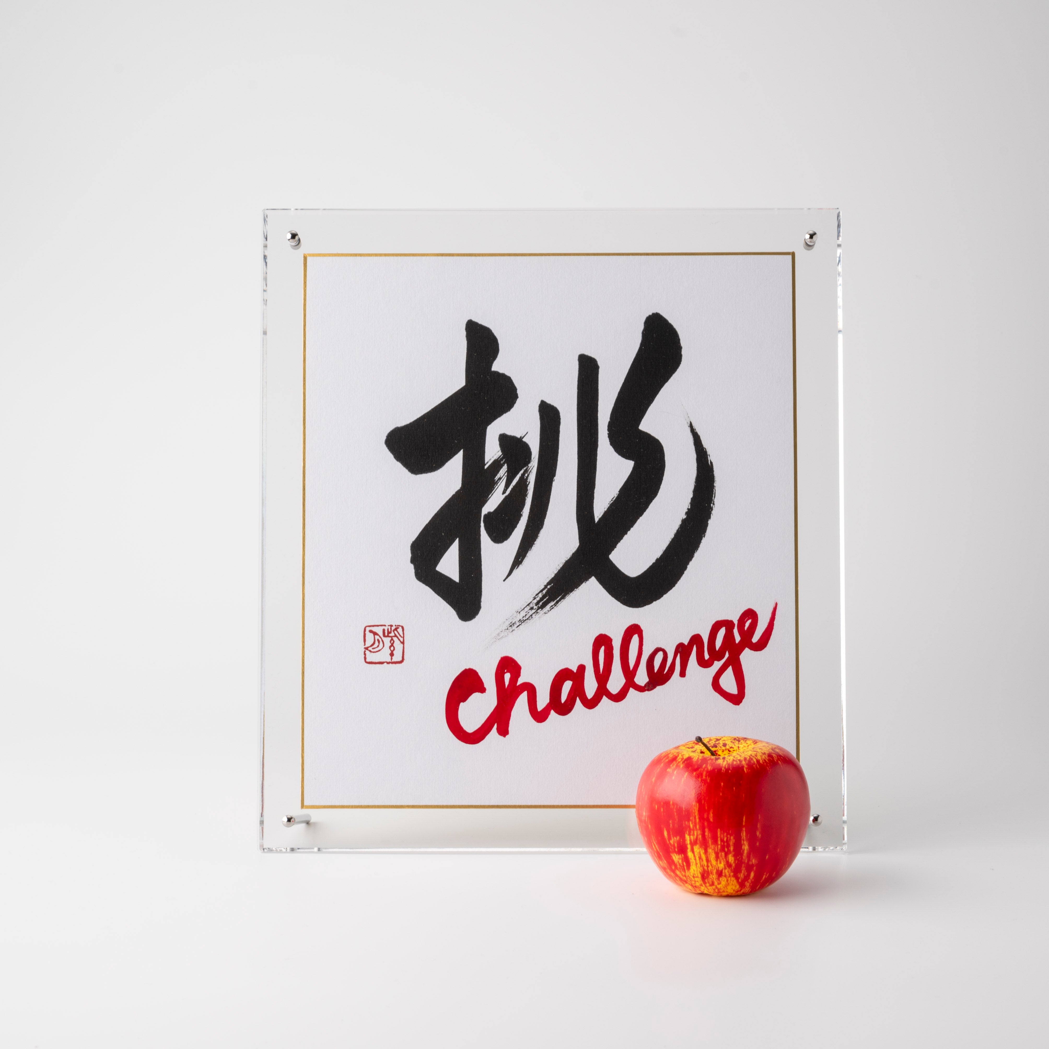 Idomu "Challenge" en japonais - Cadre claire acrylique (livraison gratuite)