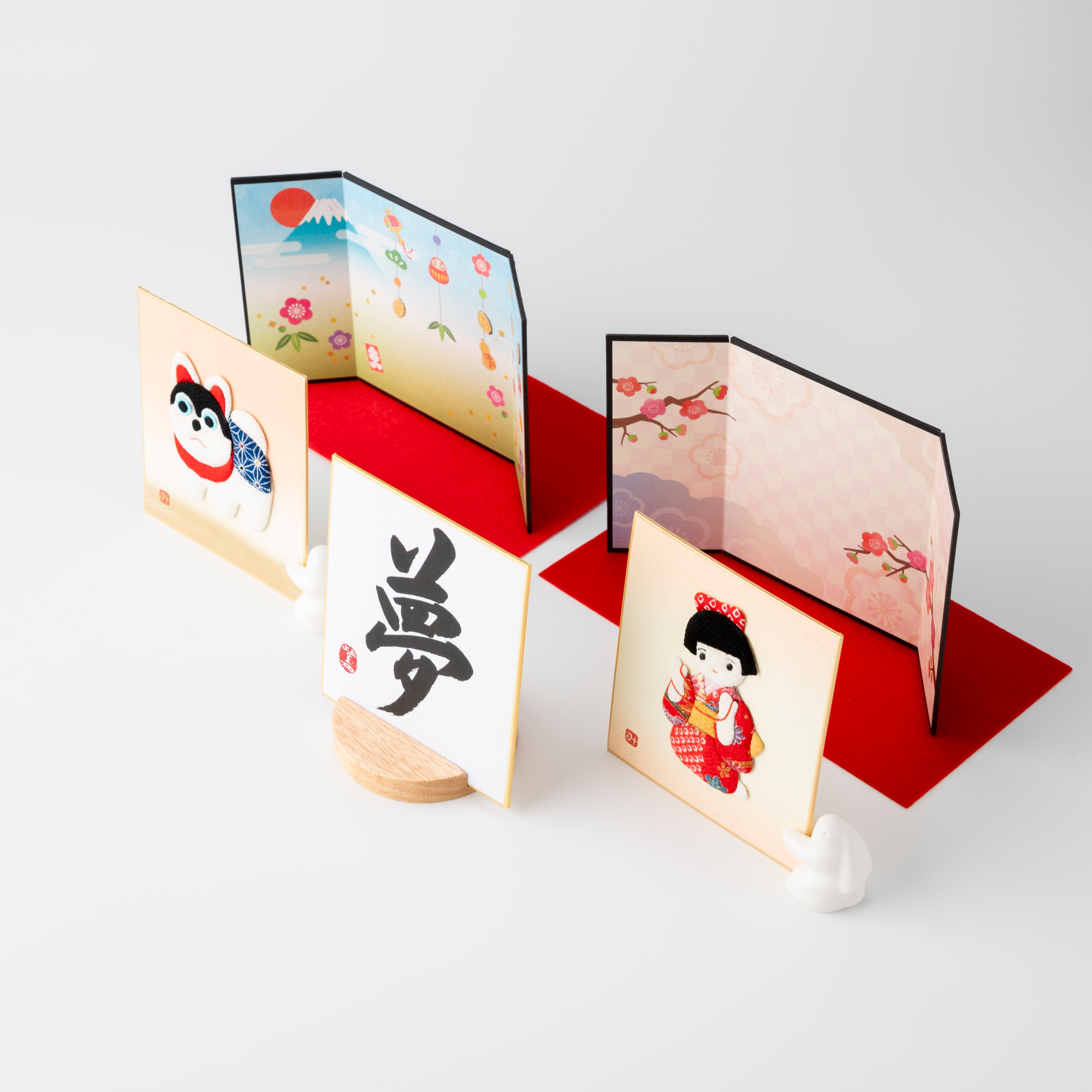 Bundled Product: Themed "Dream" - Shodo and Raised Cloth Artwork, Design 1